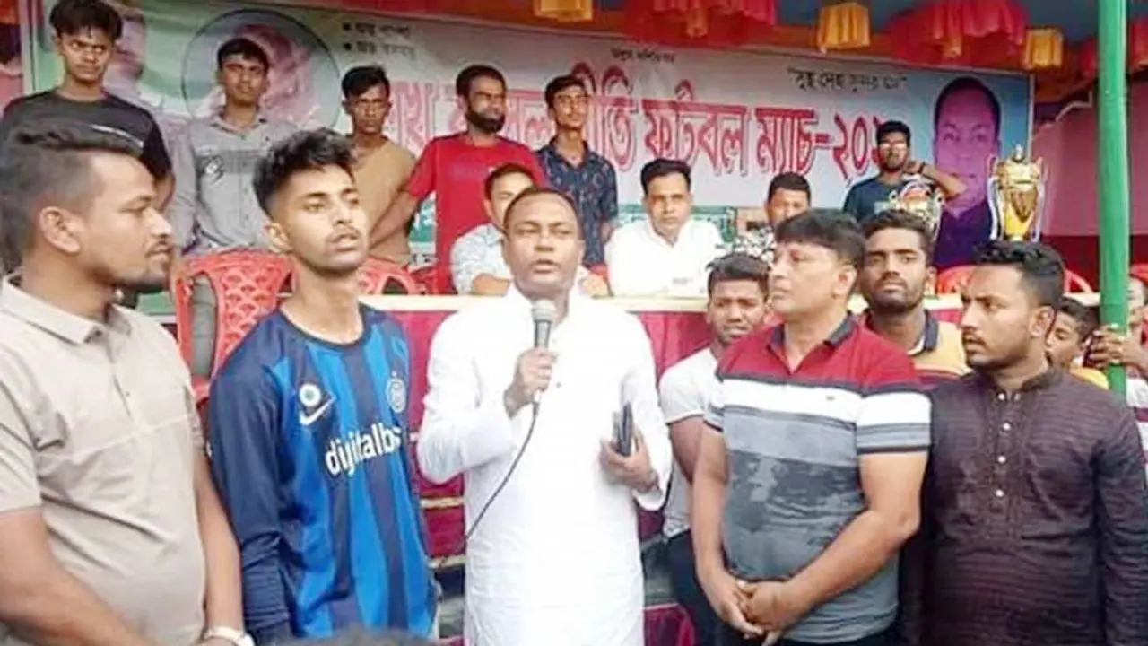সুনামগঞ্জে শেখ রাসেল প্রীতি ফুটবল ম্যাচ অনুষ্ঠিত