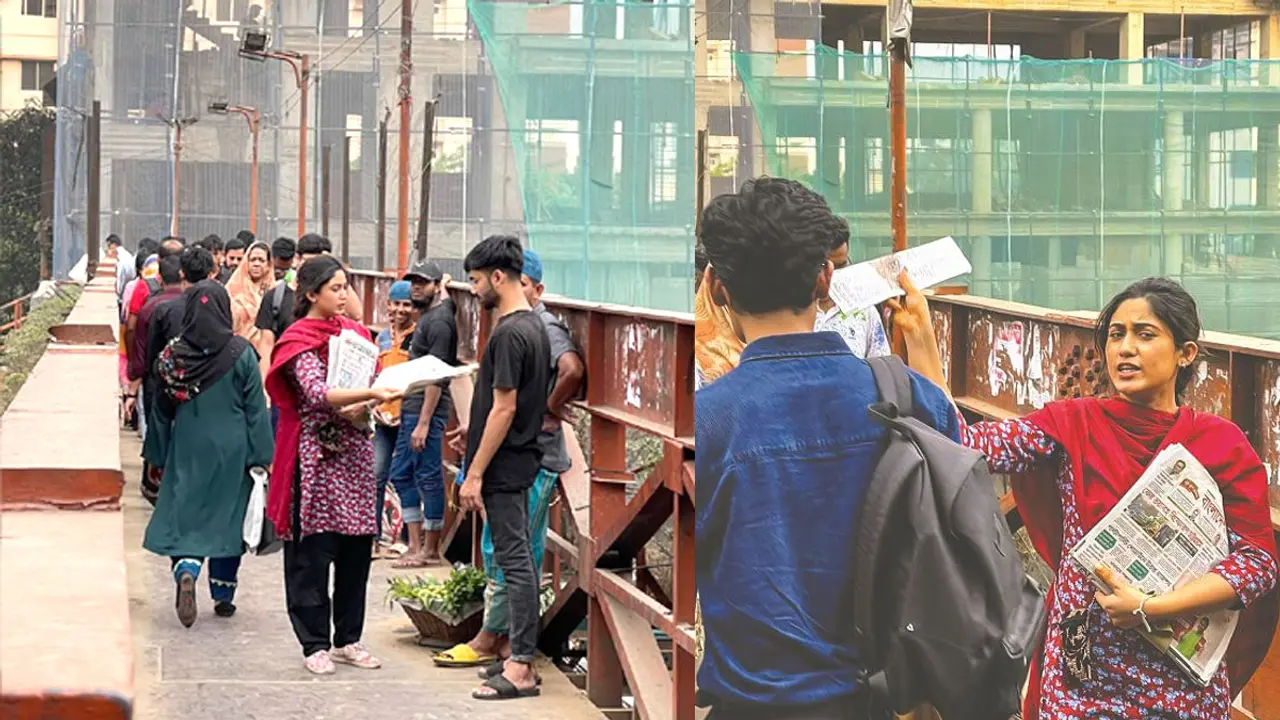 পথে পথে পত্রিকা বিক্রি করছেন সাফা কবির!
