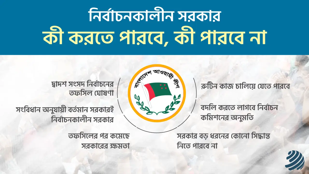 নির্বাচনকালীন সরকার কী করতে পারবে, কী পারবে না