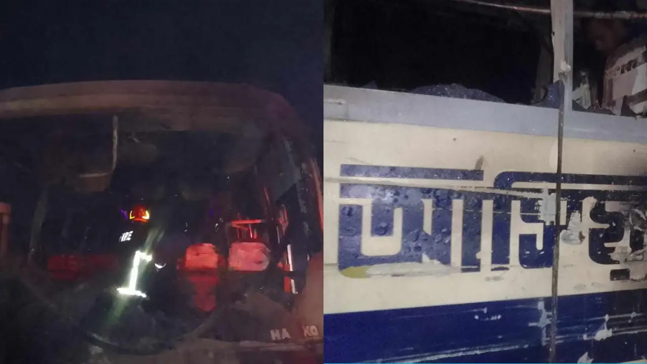 মাতুয়াইলে আসিয়ান পরিবহনের বাসে আগুন 