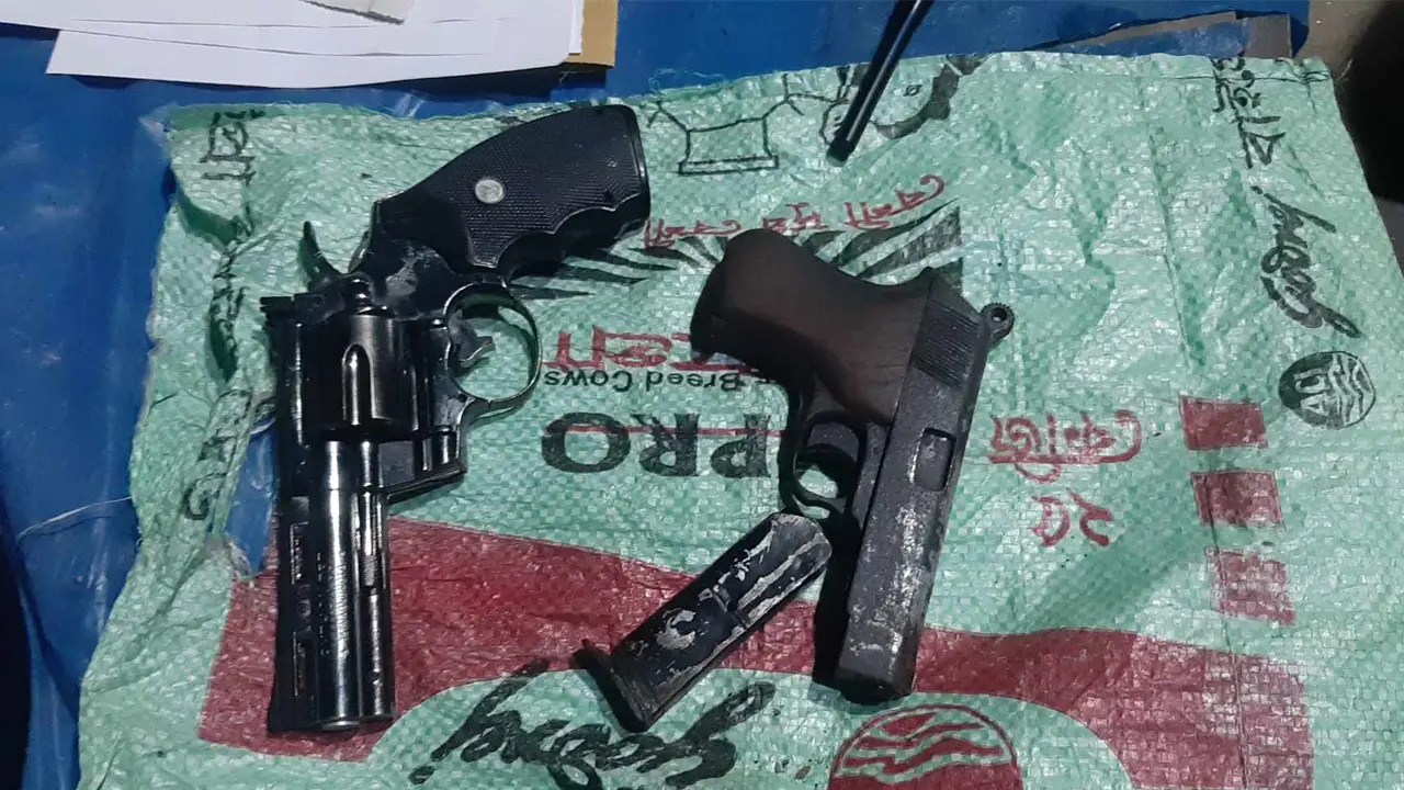 নাটোরে পরিত্যক্ত অবস্থায় দুটি আগ্নেয়াস্ত্র উদ্ধার