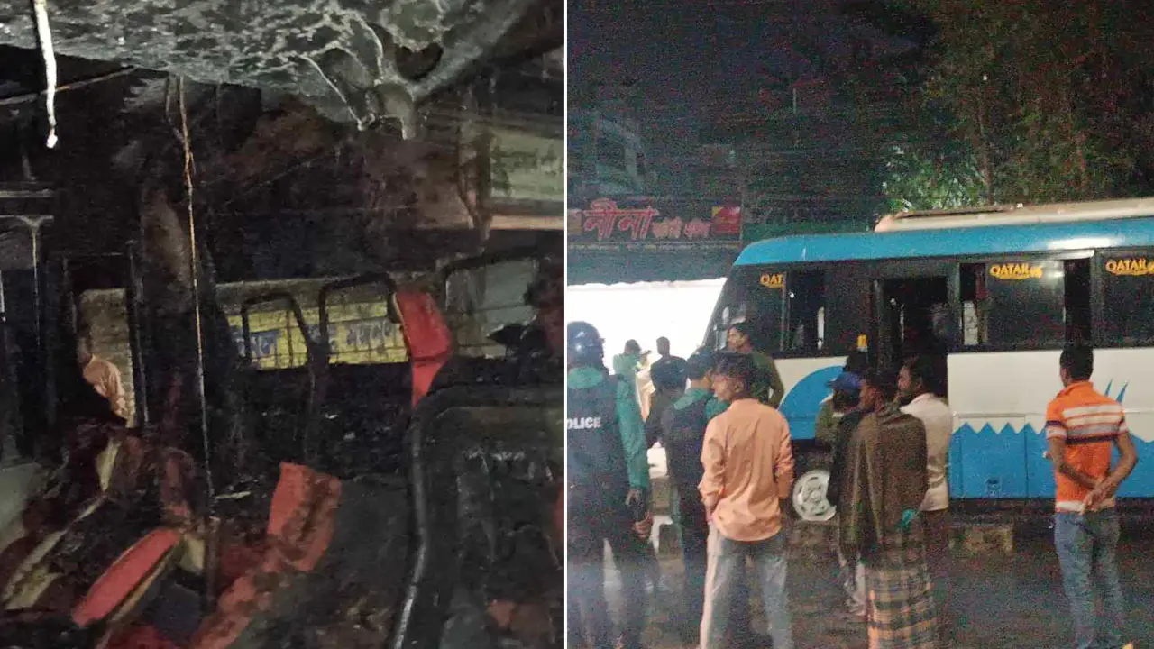 খুলনায় বাসে আগুনের ঘটনায় বিএনপির ৫০ নেতাকর্মীর বিরুদ্ধে মামলা