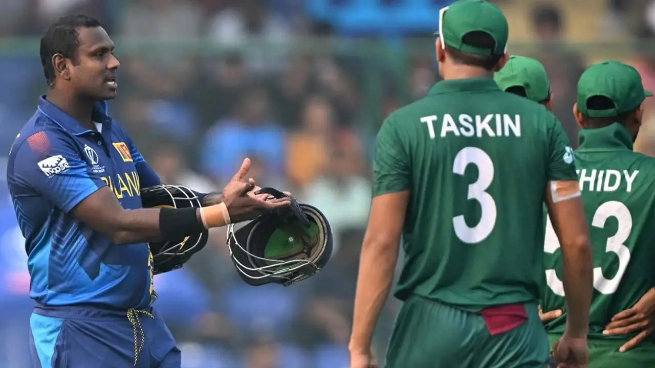 রাগে হেলমেট ছুড়ে মারলেন ম্যাথিউস, পেতে পারেন শাস্তি