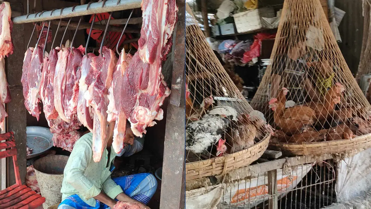 দাম কমেনি মুরগি ও গরুর মাংসের