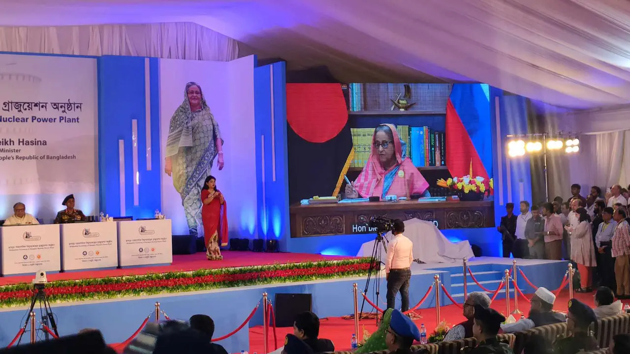 ইউরেনিয়াম হস্তান্তর অনুষ্ঠানে ভার্চুয়ালি যুক্ত হলেন হাসিনা-পুতিন