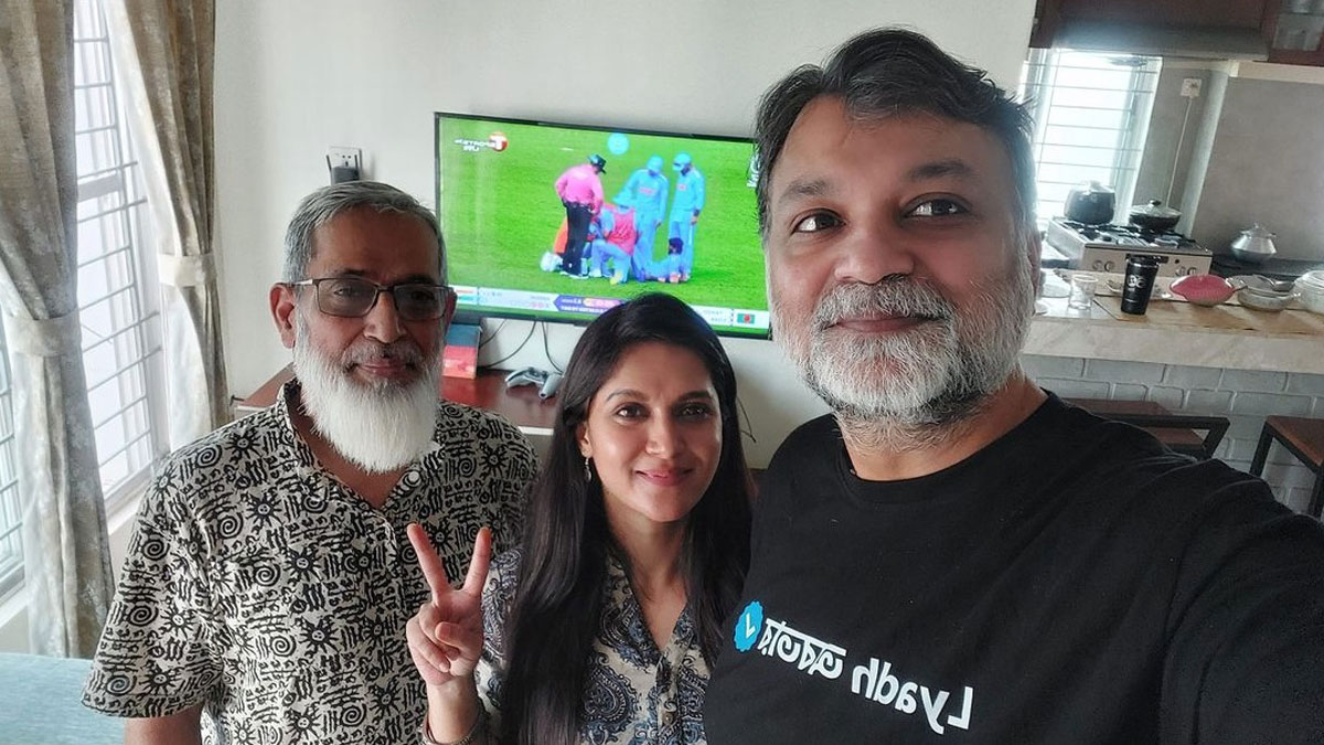 শ্বশুরবাড়িতে বসেই ভারতের জয় দেখলেন সৃজিত