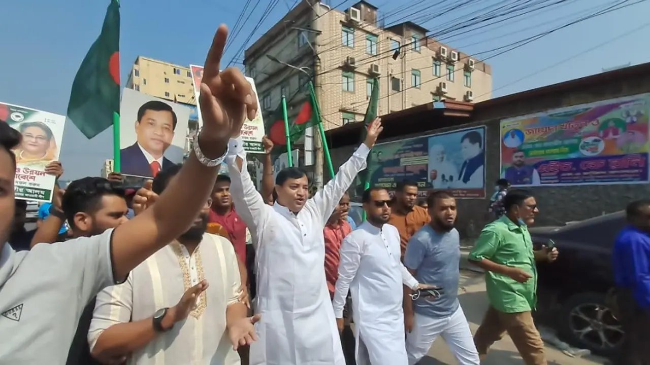 হাজারো নেতাকর্মী নিয়ে শান্তি সমাবেশের উদ্দেশ্যে জাহাঙ্গীর