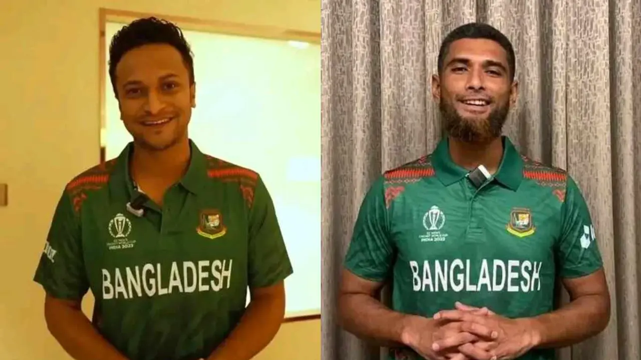 বিশ্বকাপের জার্সি হাতে নিয়ে যা বললেন সাকিব-মাহমুদউল্লাহ