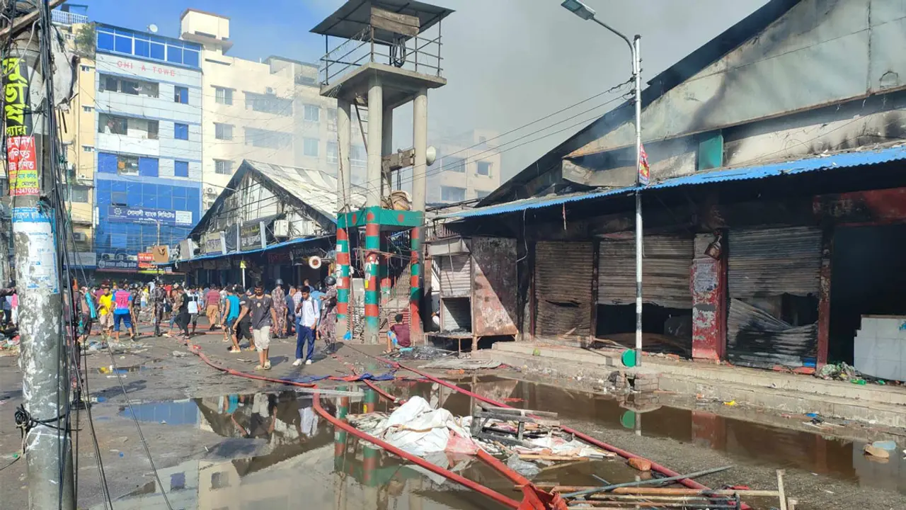 পুড়ে ছাই শত শত দোকান