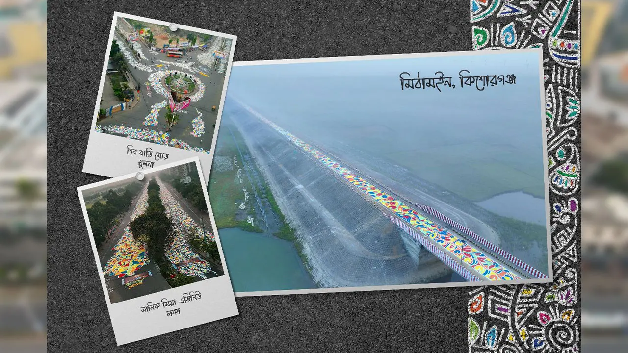 মিঠামইনসহ দেশের ৩ স্থানে আলপনা উৎসব