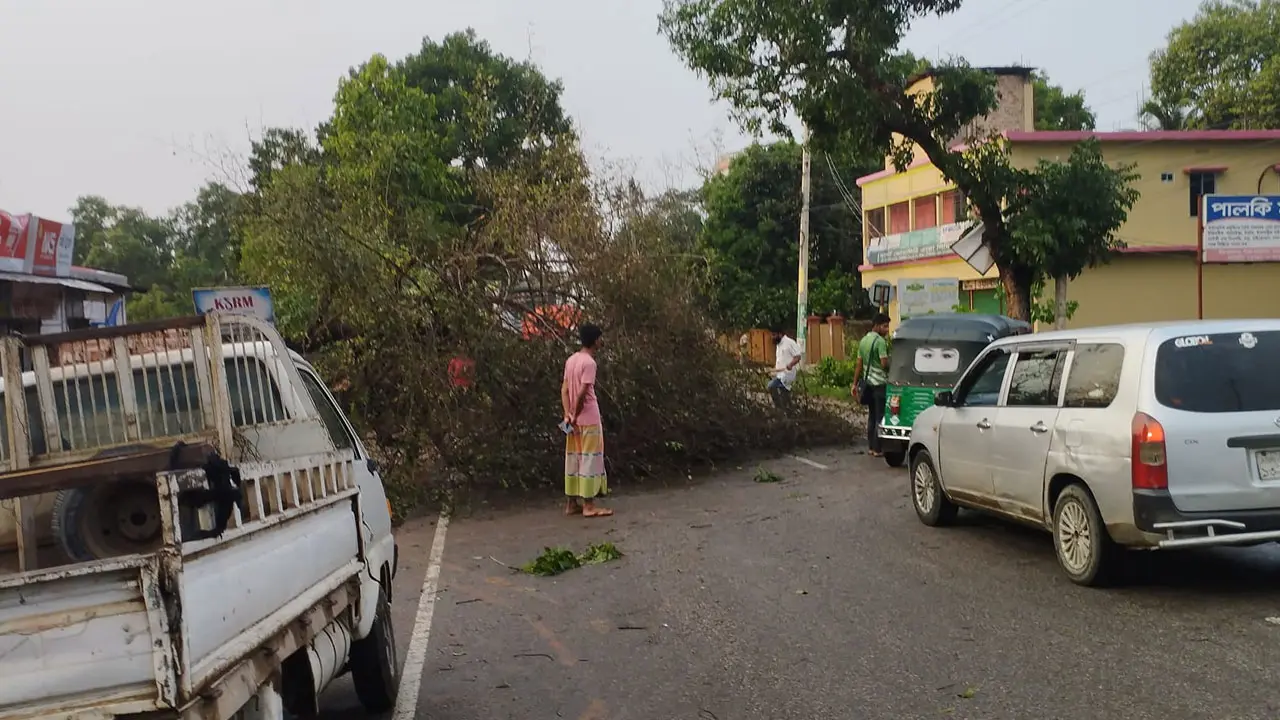 কালবৈশাখী ঝড়ে লন্ডভন্ড শ্রীমঙ্গল