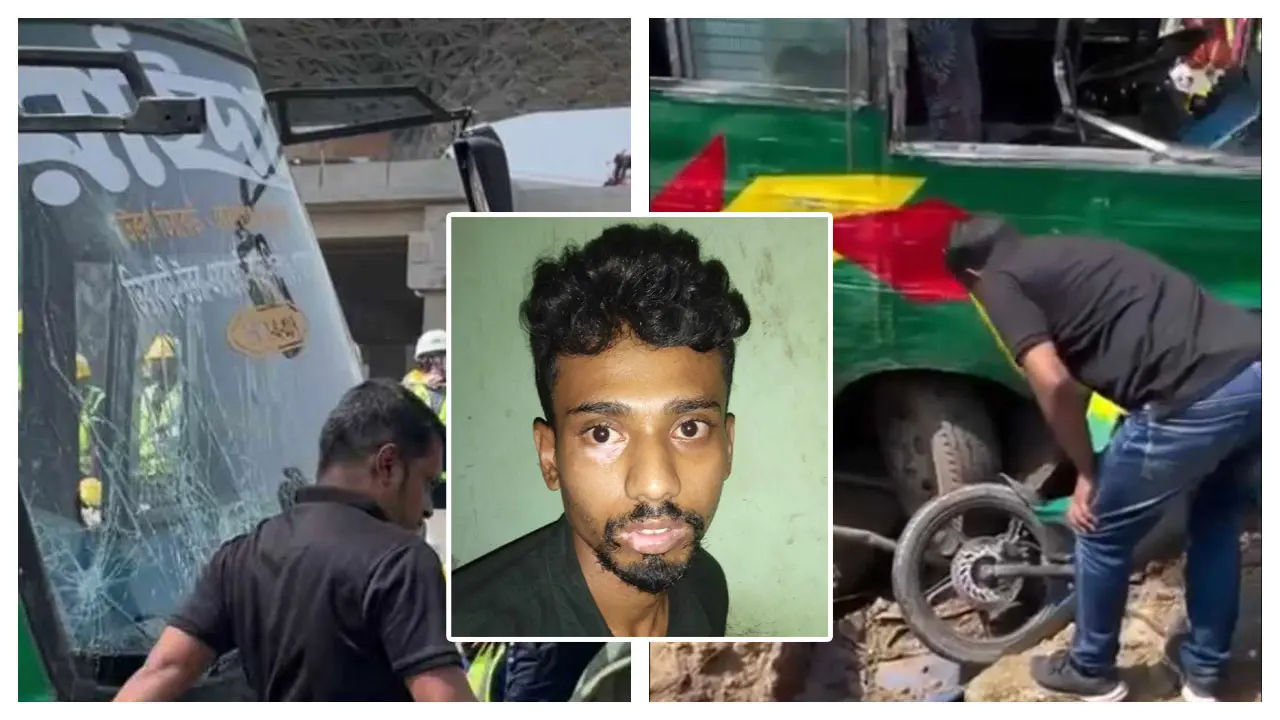 থার্ড টার্মিনালের বাউন্ডারি ভেঙে ঢুকে যাওয়া বাসের চালক গ্রেপ্তার