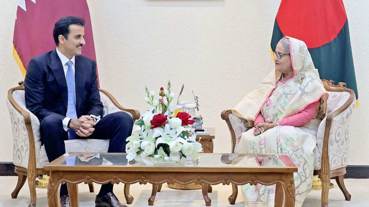 প্রধানমন্ত্রীর সঙ্গে বৈঠকে কাতারের আমির