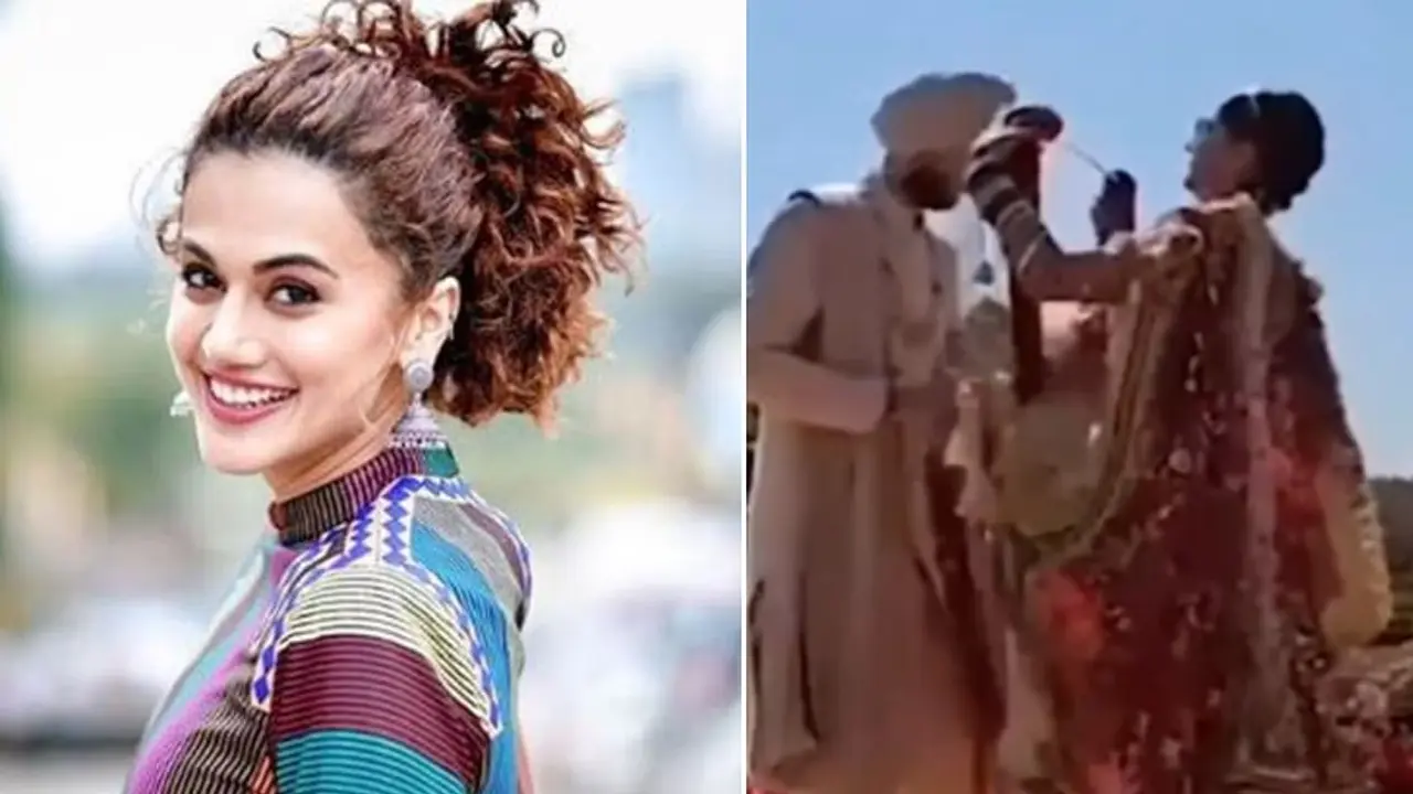 লেহেঙ্গা নয়, কোন পোশাকে বিয়ে করলেন তাপসী?