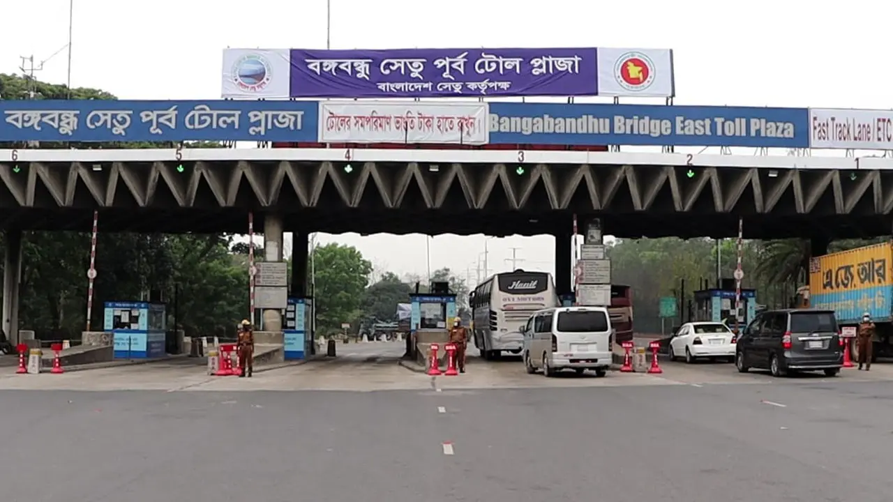 ঈদযাত্রার পাঁচ দিনে বঙ্গবন্ধু সেতু পার হয়েছে দেড় লাখ যানবাহন