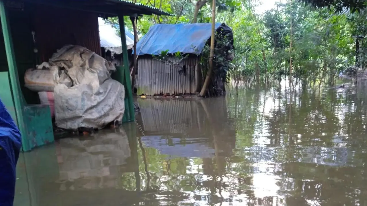টানা বৃষ্টিতে তলিয়ে গেছে নোয়াখালী, লাখ লাখ মানুষ পানিবন্দি