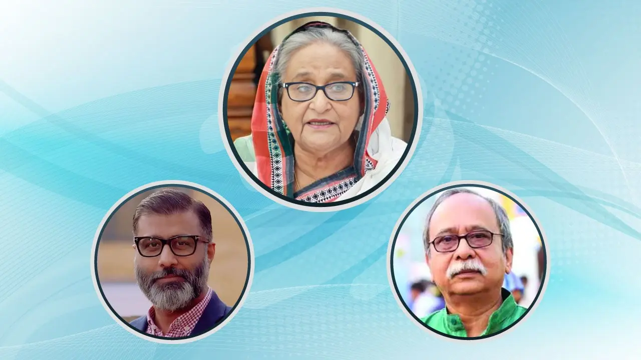 এবার শেখ হাসিনার সঙ্গে আসামি নিঝুম মজুমদার ও মুনতাসীর মামুন