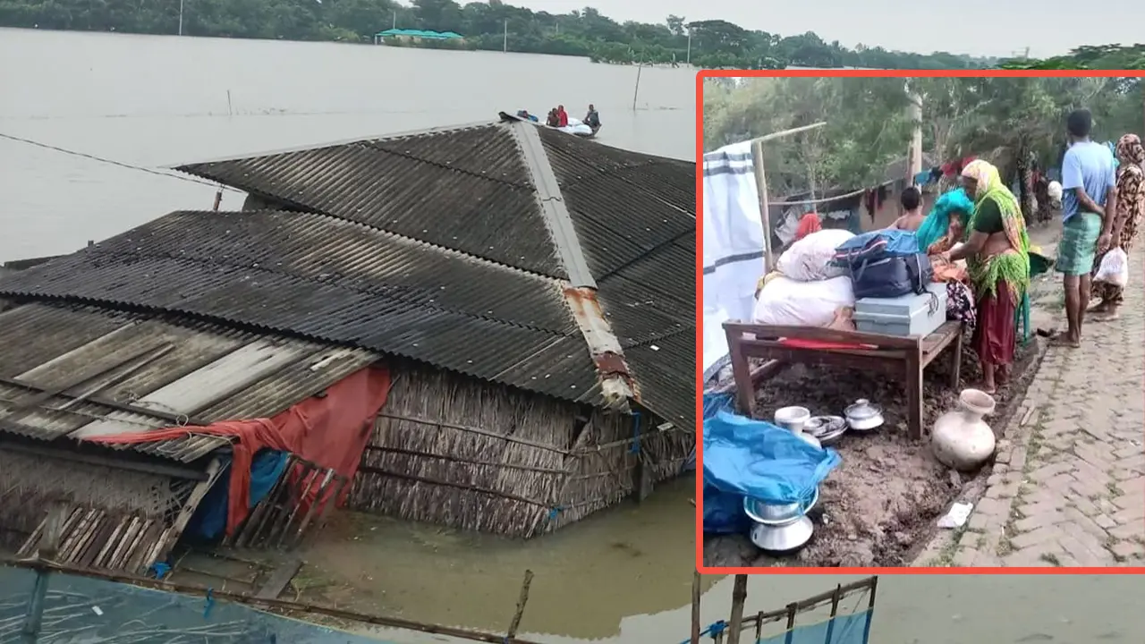 খুলনায় পানিবন্দি ১৩ গ্রামের মানুষের দুর্বিষহ জীবন