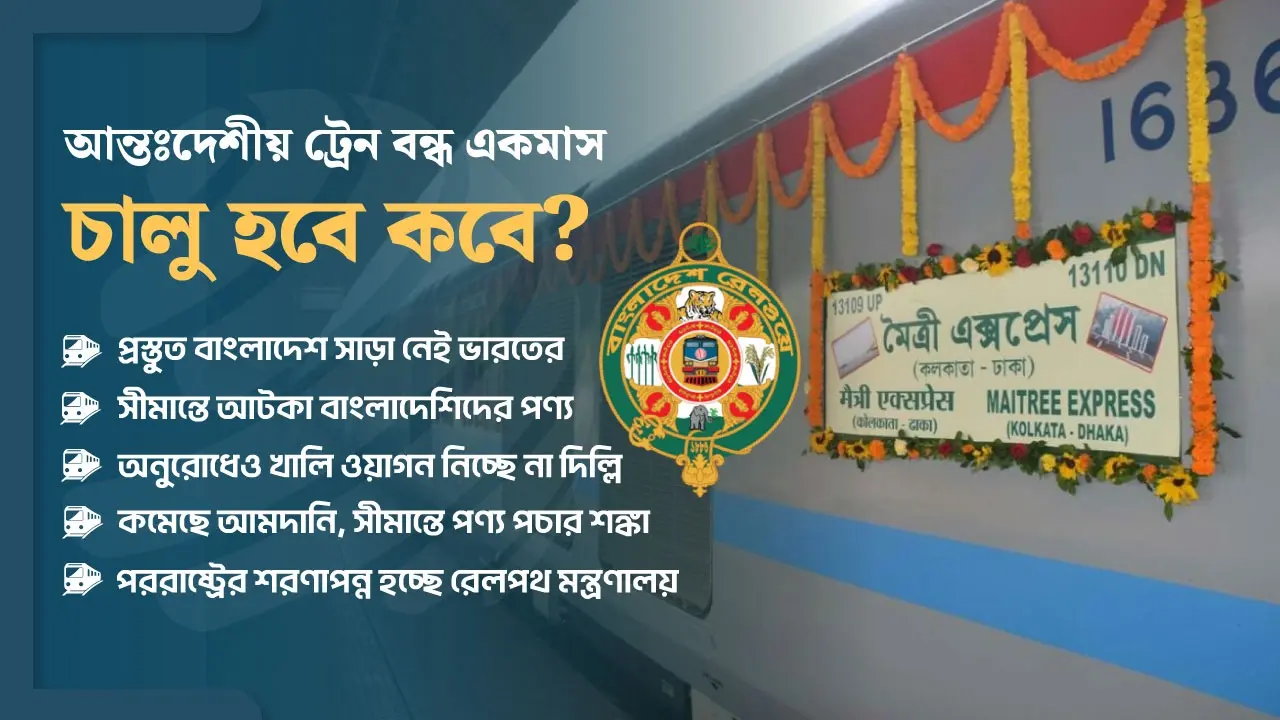 অনুরোধেও সাড়া নেই, আন্তঃদেশীয় ট্রেন চালাতে ‘অনীহা’ ভারতের