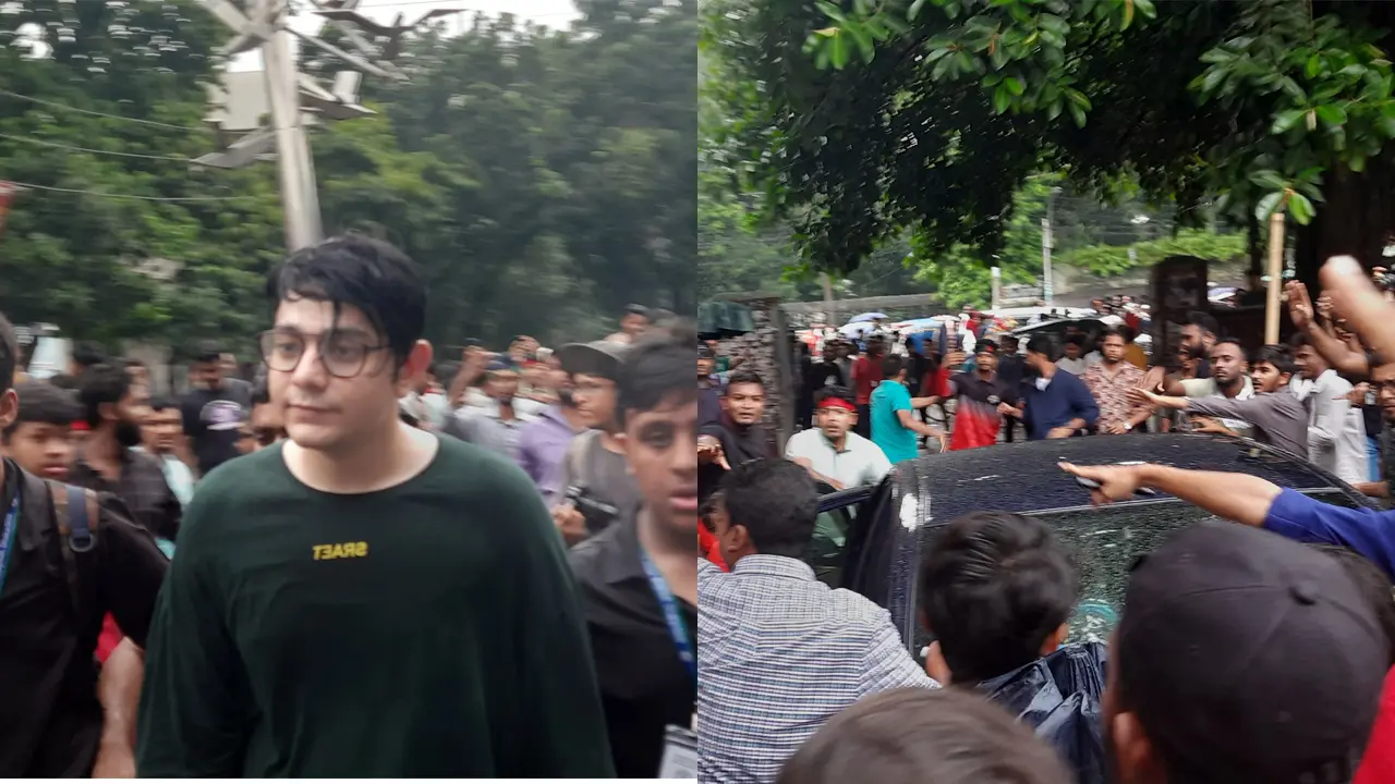 শিক্ষার্থীদের তোপের মুখে পালালেন ‘রাফসান দ্য ছোটভাই’