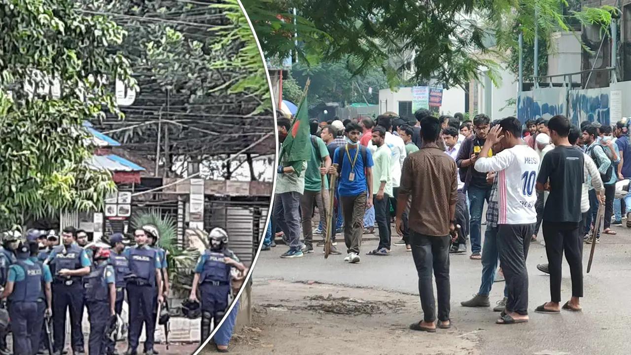 ‘আপনাদের হাতে লাঠি কেন, আমরা আজও সহনশীল থাকবো’
