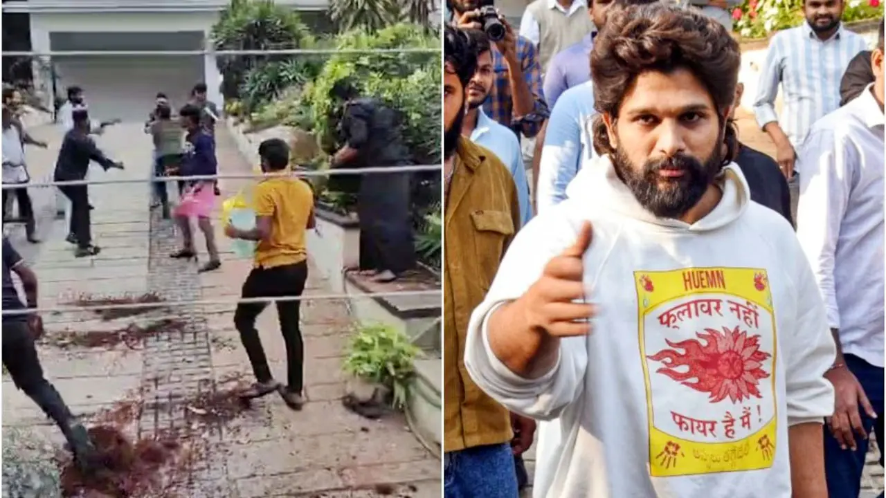 আল্লু অর্জুনের বাড়ির সামনে বিক্ষোভ, পাথর ছুড়ে হামলা