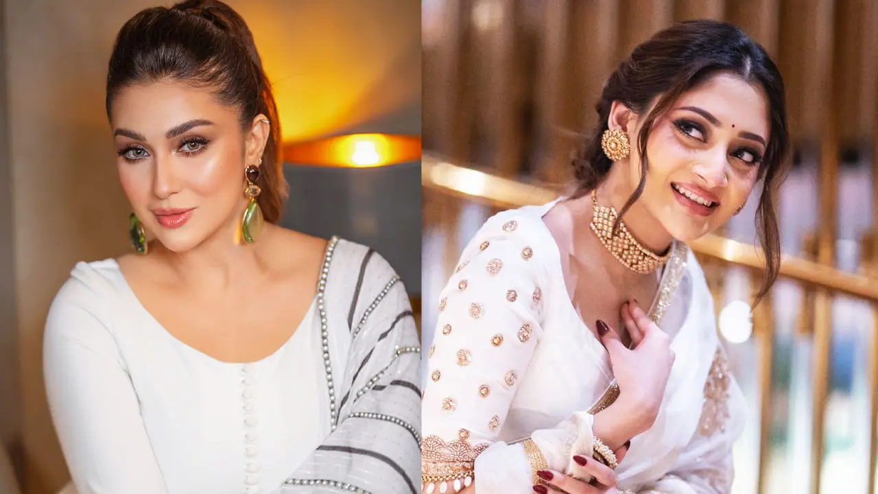 সাদায় অপুর নতুন লুক, চমকে গেলেন পূজা চেরিও!