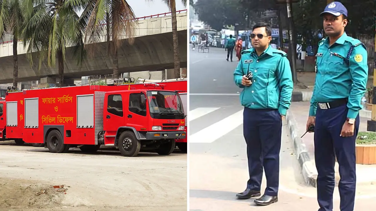 হাই-অ্যালার্টে ফায়ার সার্ভিস, কঠোর নিরাপত্তায় পুলিশ