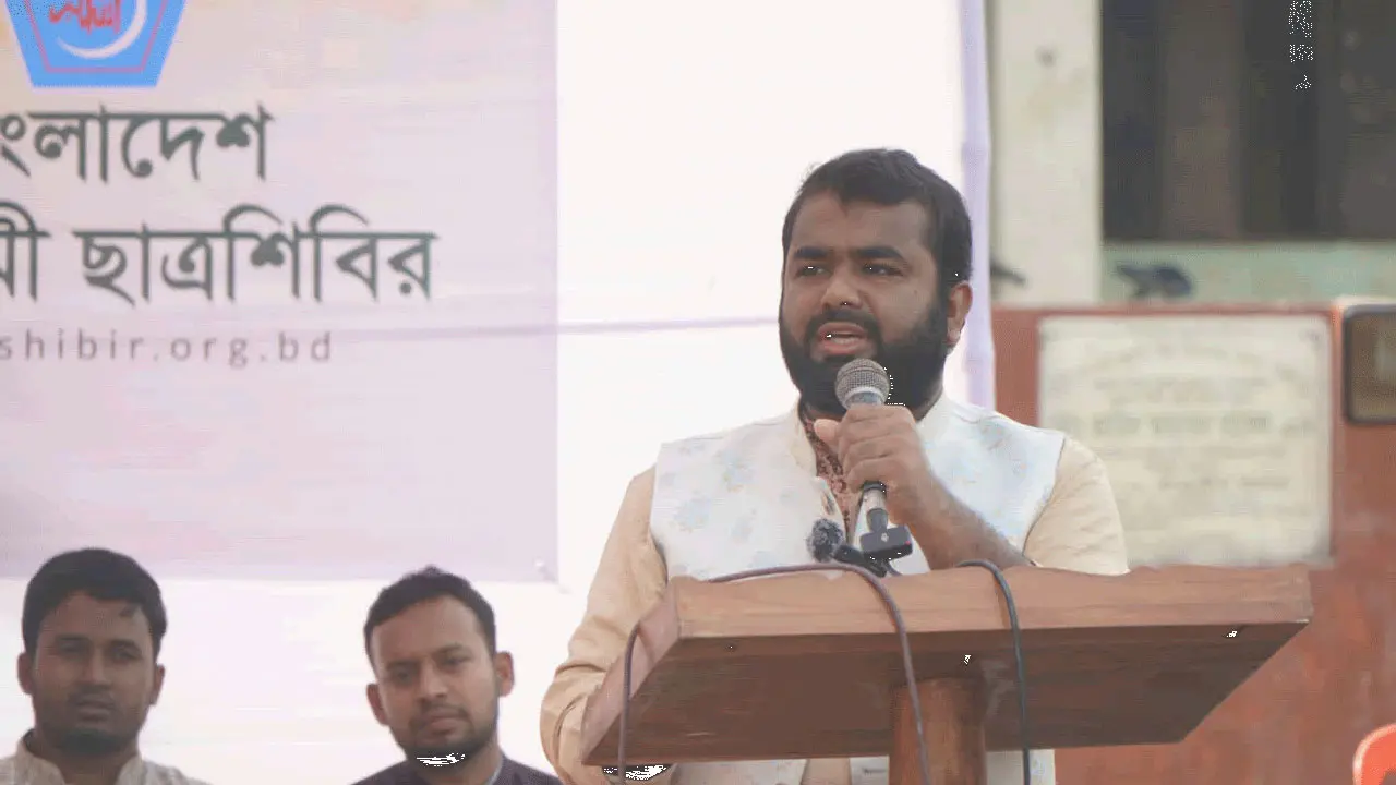 বিত্তবানদের অসহায় মানুষের পাশে দাঁড়ানোর আহ্বান শিবির সভাপতির