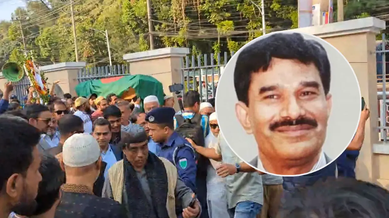 সিলেটে হারিস চৌধুরীর দেহাবশেষ, বিকেলে পুনরায় দাফন