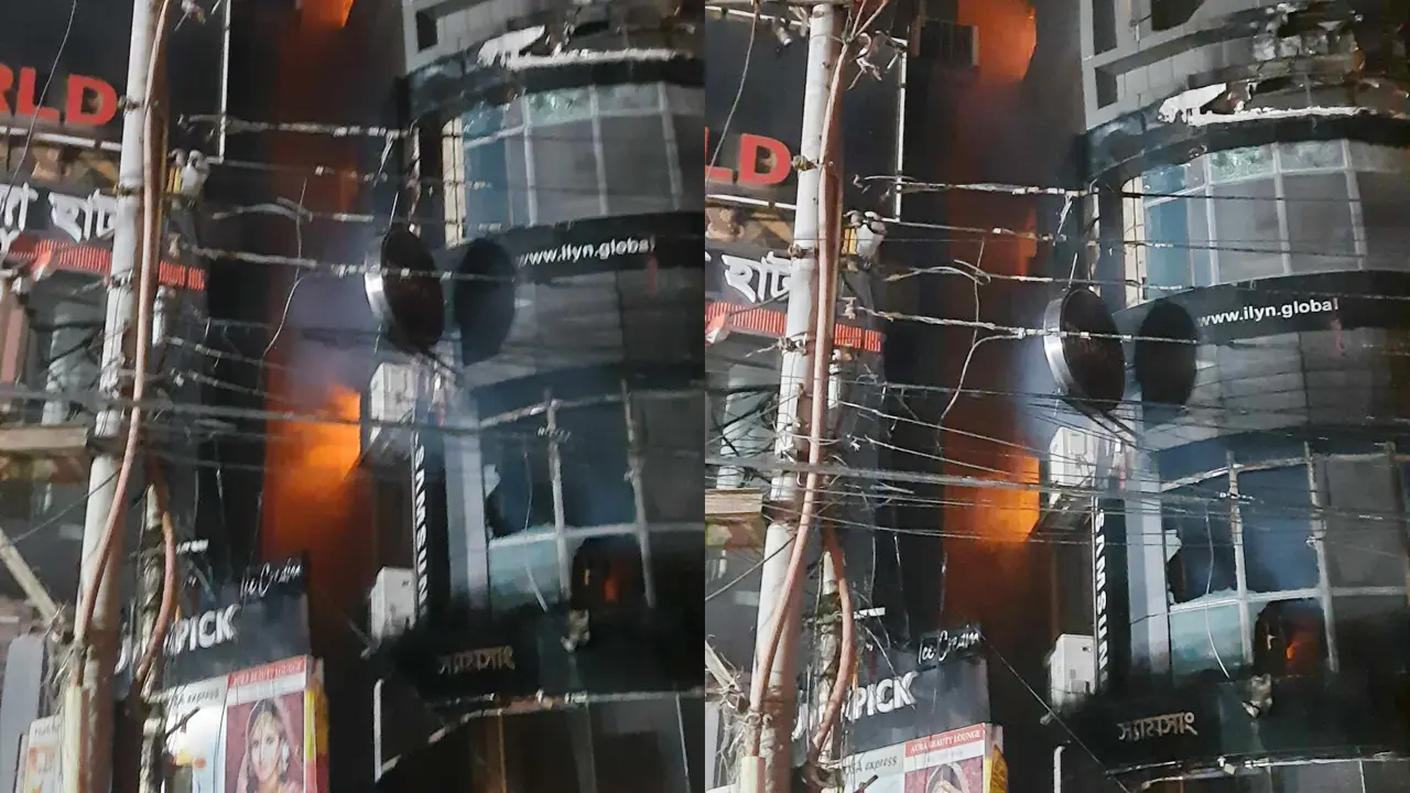 রেস্টুরেন্ট ভবনের ৩ ফ্লোরে জ্বলছে আগুন, হতাহতের শঙ্কা