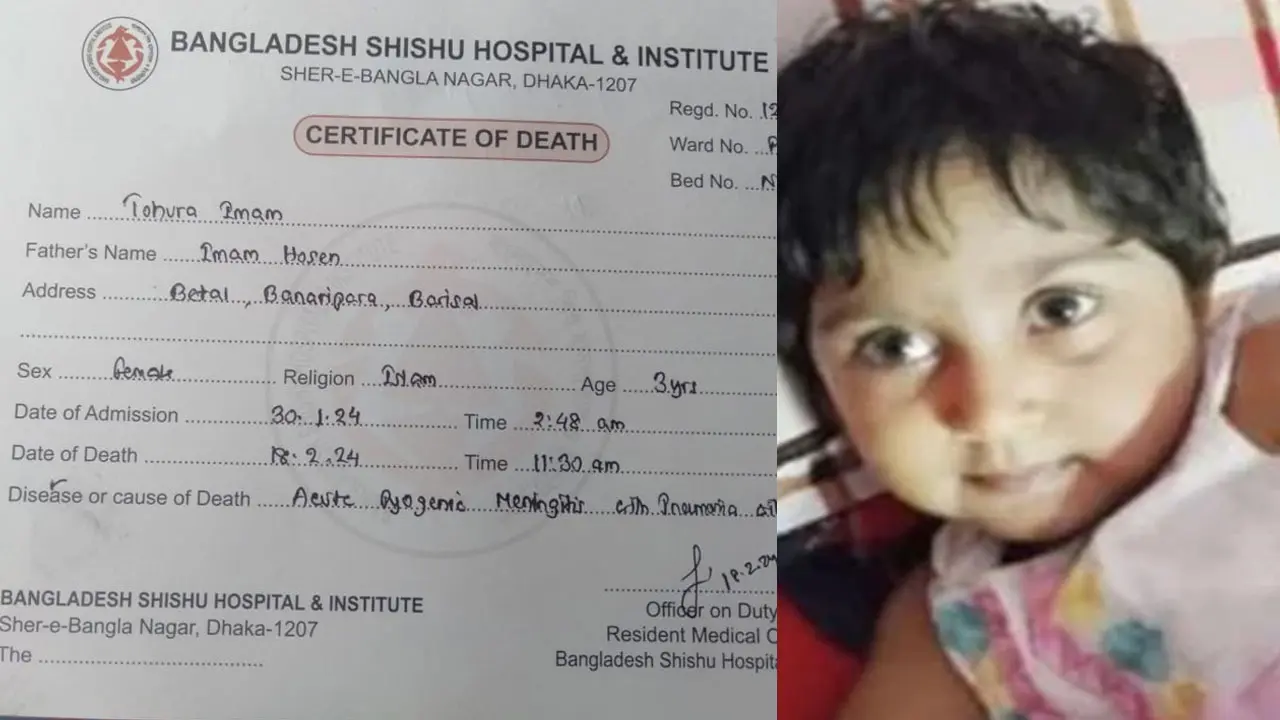 বানারীপাড়ার শিশু তহুরার মৃত্যু নিপাহ ভাইরাসে নয়