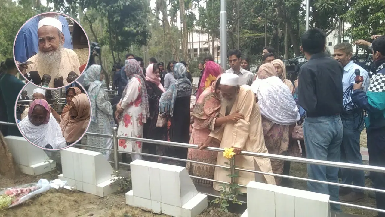 বাবার অশ্রুতে ভিজল সন্তানের কবর, শেষ ইচ্ছা— বিচার দেখে যাওয়া