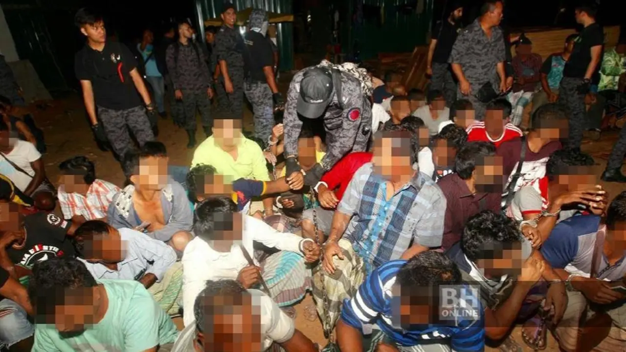 মালয়েশিয়ায় ৯৪ বাংলাদেশিসহ ৫৩০ অভিবাসী আটক
