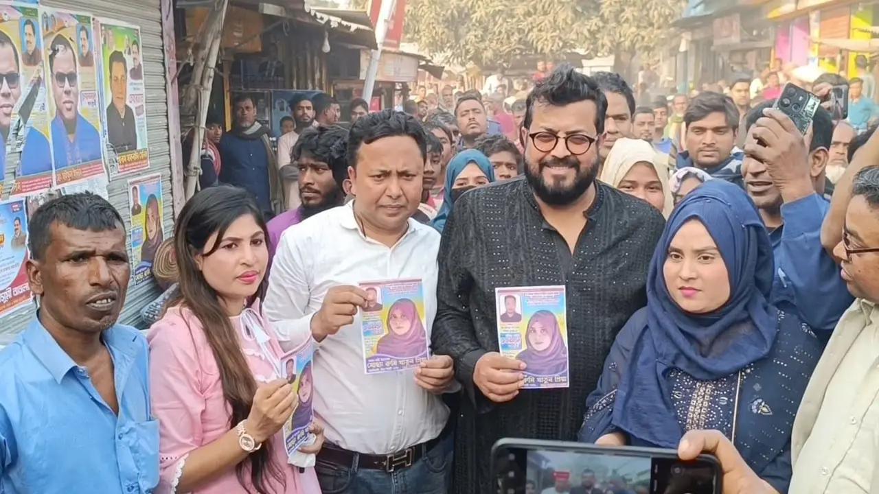 সিরাজগঞ্জে নির্বাচনী প্রচারণায় ওমর সানী