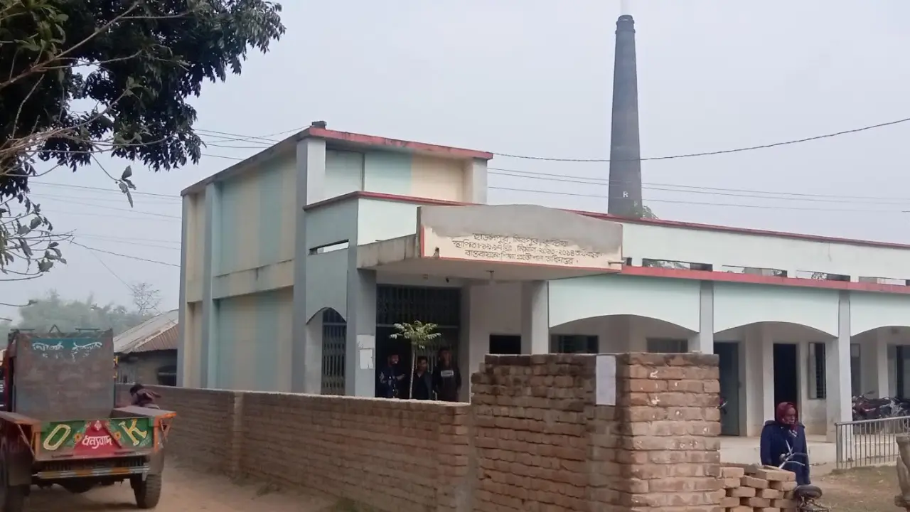 বিদ্যালয়ের পাশেই ইটভাটায় পোড়ানো হচ্ছে কাঠ, ঝুঁকিতে শিক্ষার্থীরা