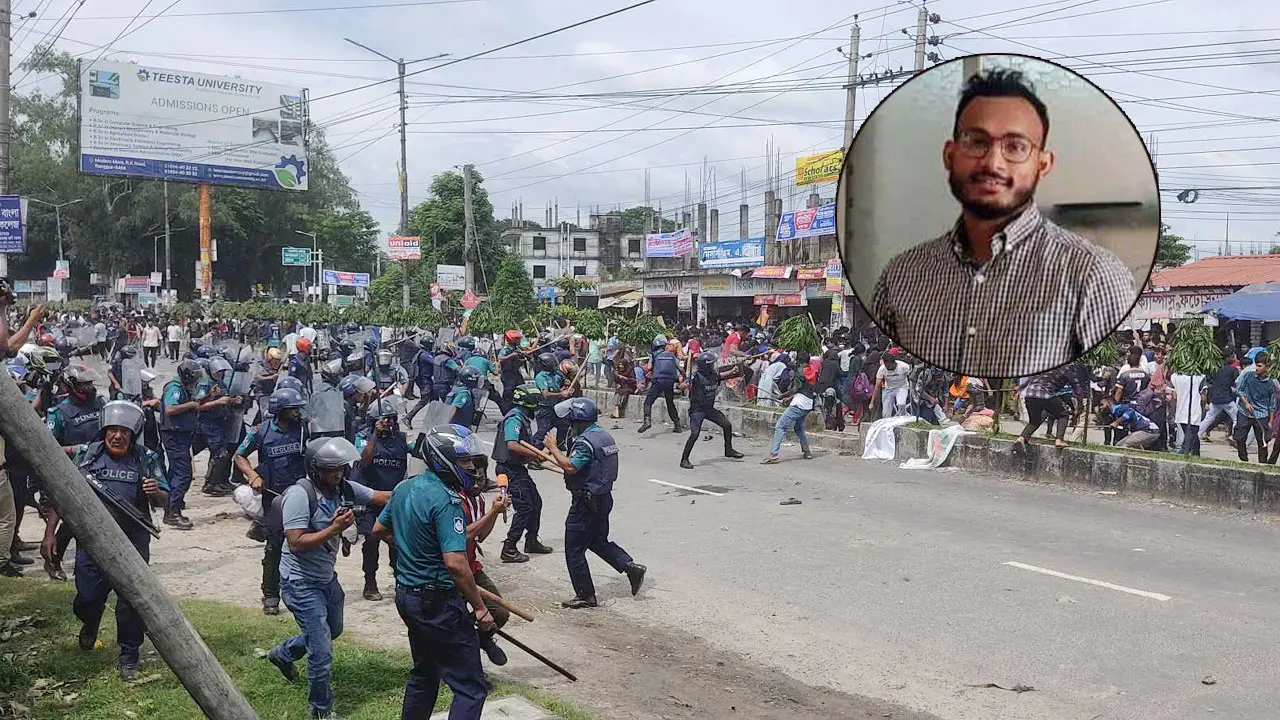 রংপুরে পুলিশের সঙ্গে সংঘর্ষে বেরোবি শিক্ষার্থী নিহত  