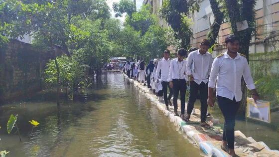 বন্যা পরিস্থিতির মধ্যেই সিলেটে এইচএসসি পরীক্ষা শুরু