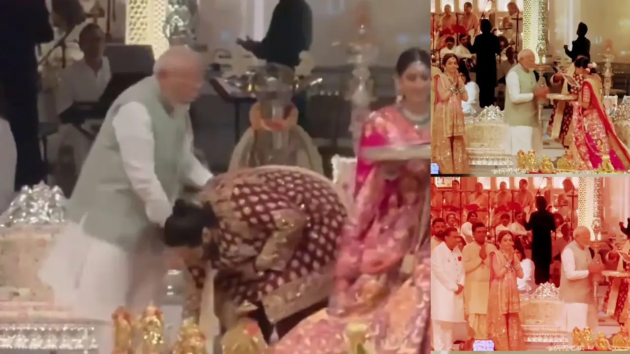 মোদির পা ছুঁয়ে আশীর্বাদ নিলেন অনন্ত, কী উপহার দিলেন প্রধানমন্ত্রী