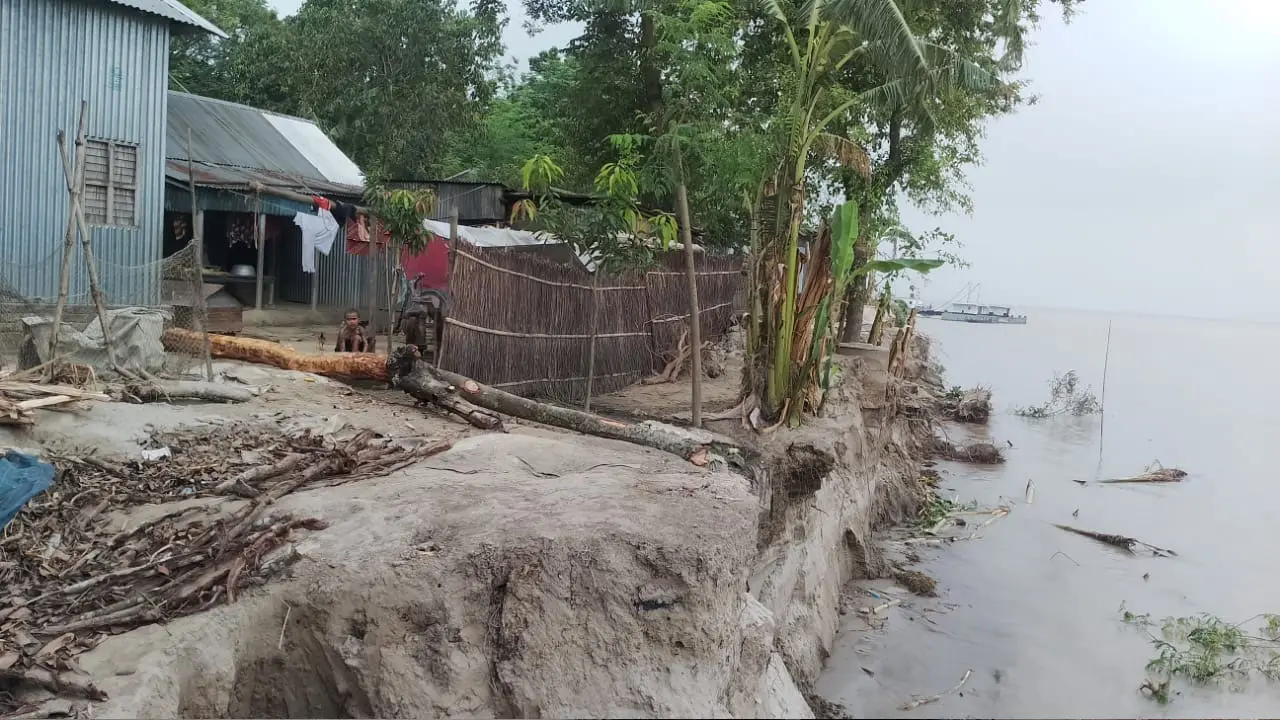 দৌলতদিয়ায় ভাঙন আতঙ্ক, ঝুঁকিতে বসতবাড়ি-অবকাঠামো