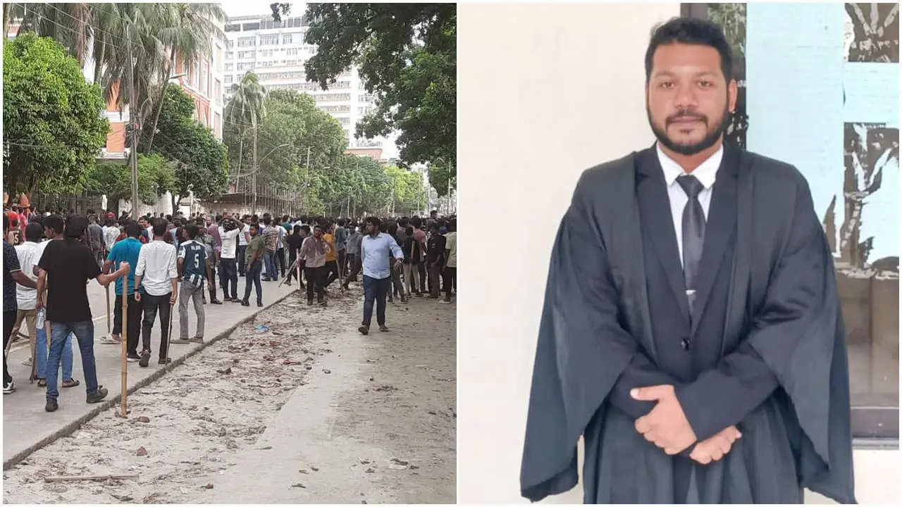 আন্দোলনরত শিক্ষার্থীদের বিনামূল্যে আইনি সহায়তার ঘোষণা আইনজীবীর