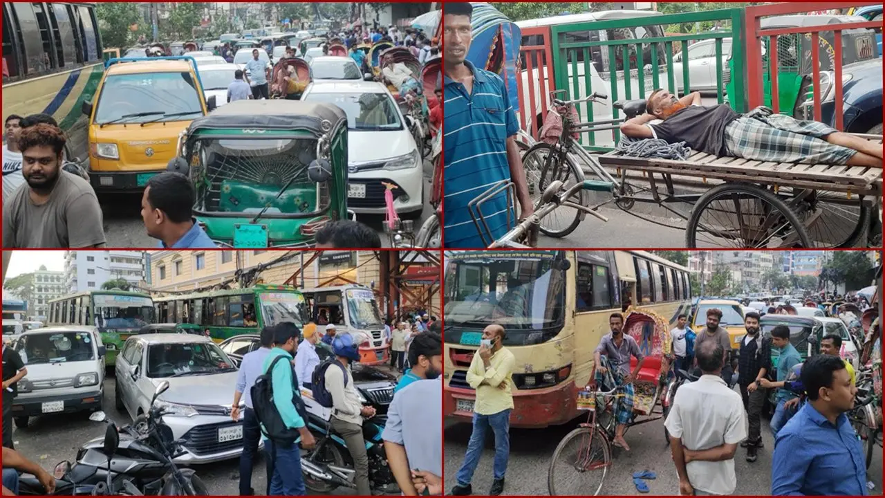 দুই ঘণ্টার কোটা আন্দোলনে স্থবির ঢাকা