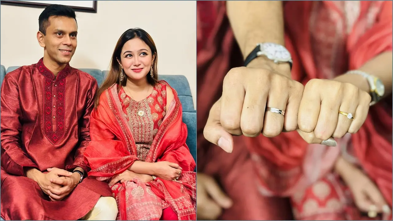 আংটিবদলের ছবি দিয়ে বিয়ের কথা জানালেন অভিনেত্রী চমক