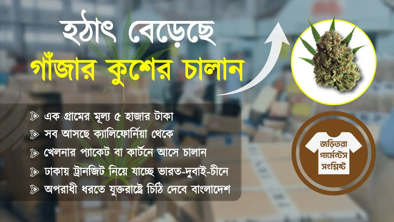 কুশের চালান ঢাকায় : নজরদারিতে গার্মেন্টস পণ্য রপ্তানিকারকরা