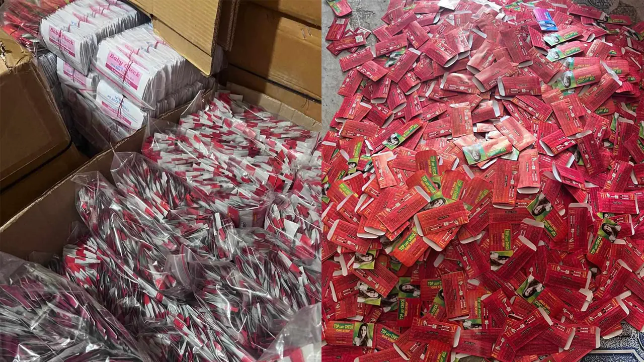 ভুয়া প্রেগন্যান্সি স্ট্রিপ, খোলা কনডম প্যাকেটের কারখানার সন্ধান