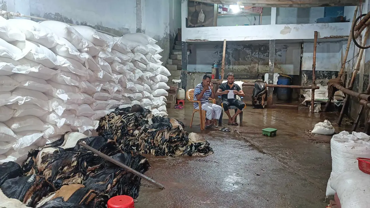 সরগরম হচ্ছে পোস্তার চামড়ার আড়ত