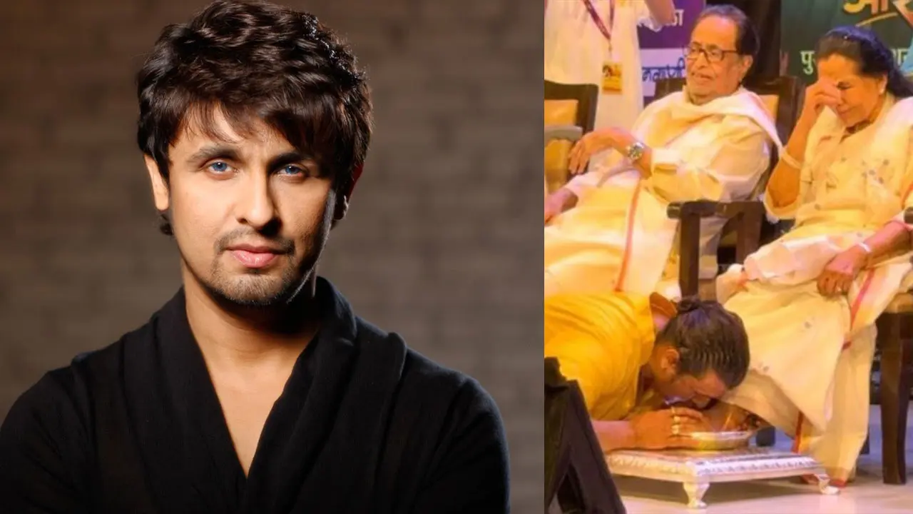 আশার পায়ে চুমু, গোলাপ জল দিয়ে ধুয়ে দিলেন সনু নিগম