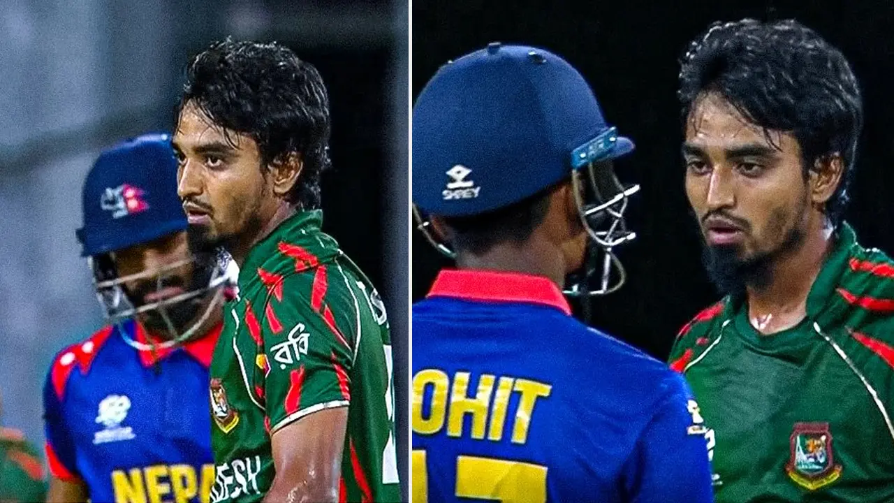 যে কারণে রোহিতের সঙ্গে তর্কে জড়ান তানজিম সাকিব