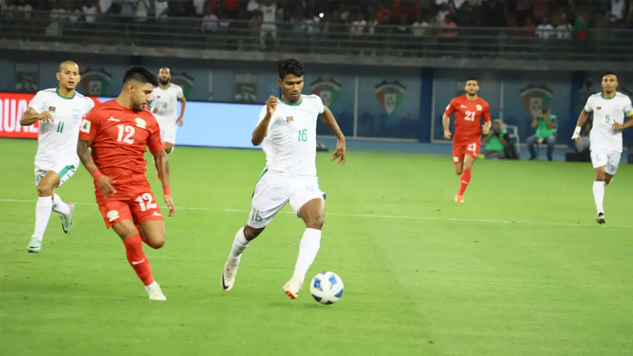 বিশ্বকাপ বাছাইয়ে বাংলাদেশের জালে ফিলিস্তিনের ৫ গোল
