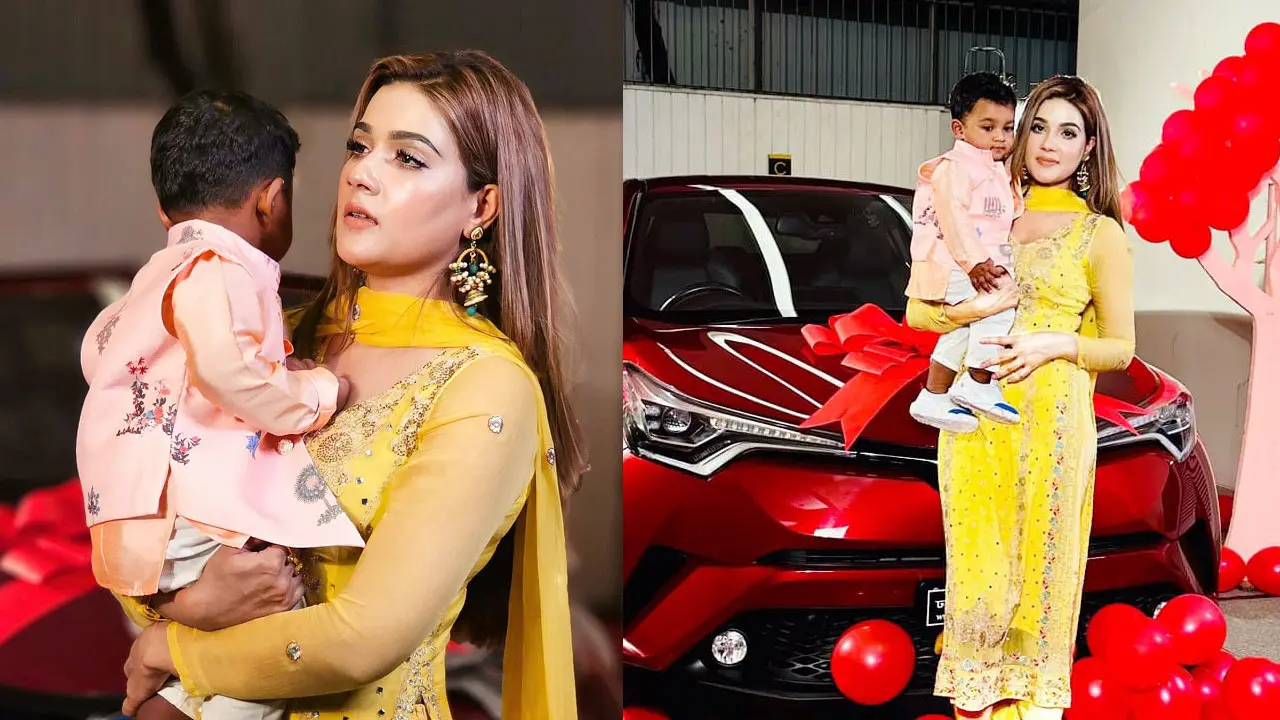 ছেলেকে ৩৫ লাখ টাকার গাড়ি উপহার দিয়ে যা বললেন মাহি